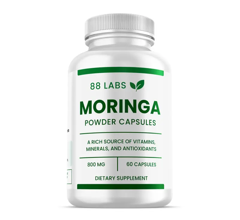 1 Pack Moringa Capsules for Gut Health, Immune Support, Vitamins & Minerals