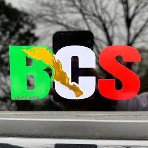 Estados de Mexico Car Decal Calcomanía de choche green,white,gold and red (bcs, tamps, jal, chih, coah, chis, gto, gro, oax) decal sticker