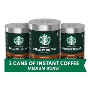 Starbucks Premium Instant Coffee, Medium Roast, 100% Arabica Beans, 3 (3.17 Oz Each)