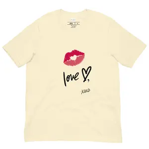 Glow Gear Pucker Up! Love ️, XOXO Tee - Soft Bella + Canvas Casual Short Sleeve T-Shirt with Vivid Red Lips  Style
