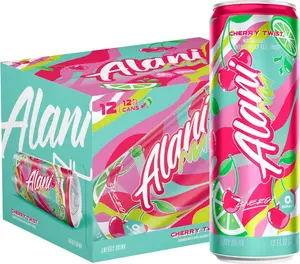 Alani Nu CHERRY TWIST Sugar Free, Low Calorie Energy Drinks, 200mg Caffeine, Biotin B Vitamins, Zero Sugar, 15 Calories, 12 Fl Oz Cans, 12 Pack