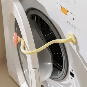 2Pc Washing Machine Magnetic Ventilation Bracket, Removable Buckle Door Stopper, Mildew & Odor Prevention, Universal for Drum Washing Machine & Dryer, Creative Flower Decor, Door Gap Fixed Support Holder