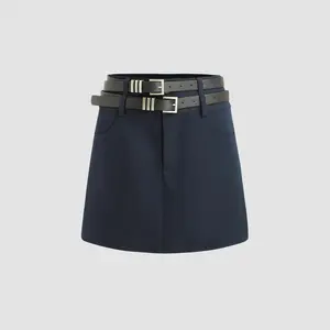 Cider [size 0-10] Double Belted Mini Skirt
