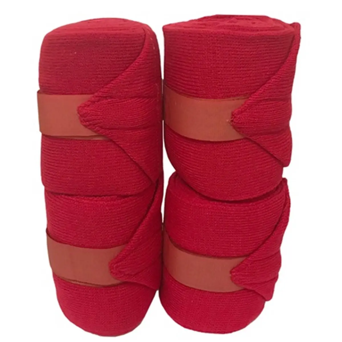 Jacks Deluxe 4" X 9"' Acrylic Knit Stall Bandages, Neon Pink Elastic Wraps for Excellent Protection with Hook and Eye Closure, Elasticity, Prevent Binding, Secure And Comfortable Fit