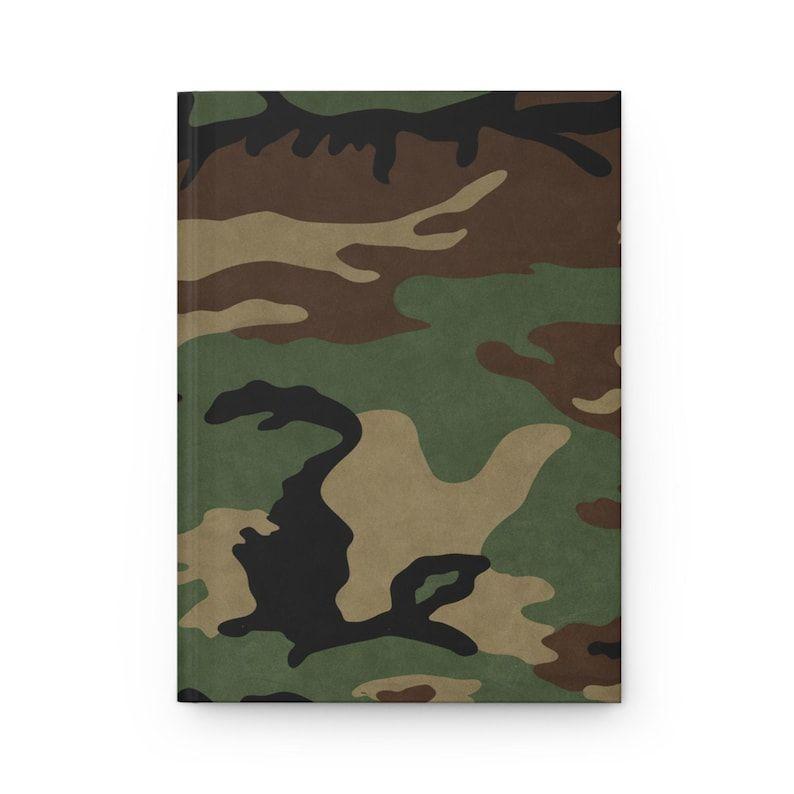 Military Camo Hardcover Journal, Tactical Field Notebook for Men, Rugged Outdoor Diary Journal Notebook