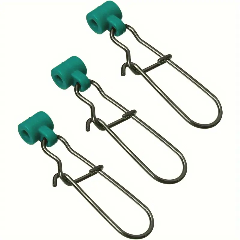 10pcs Stainless Steel Fishing Line Sinker Sliders, Heavy Duty Fishing Connector With Duo-lock Snap, Fishing Accessories