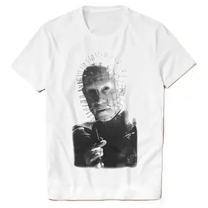 Hell_raiser Halloween idea T-shirt Casual Cotton Menswear Unisex Basic Retro Top