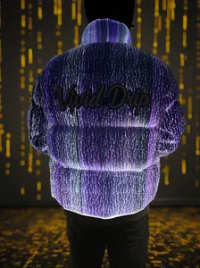 Vivid Drip LED Puffer Coat for Men - Men's Jacket - Jackets, Menswear