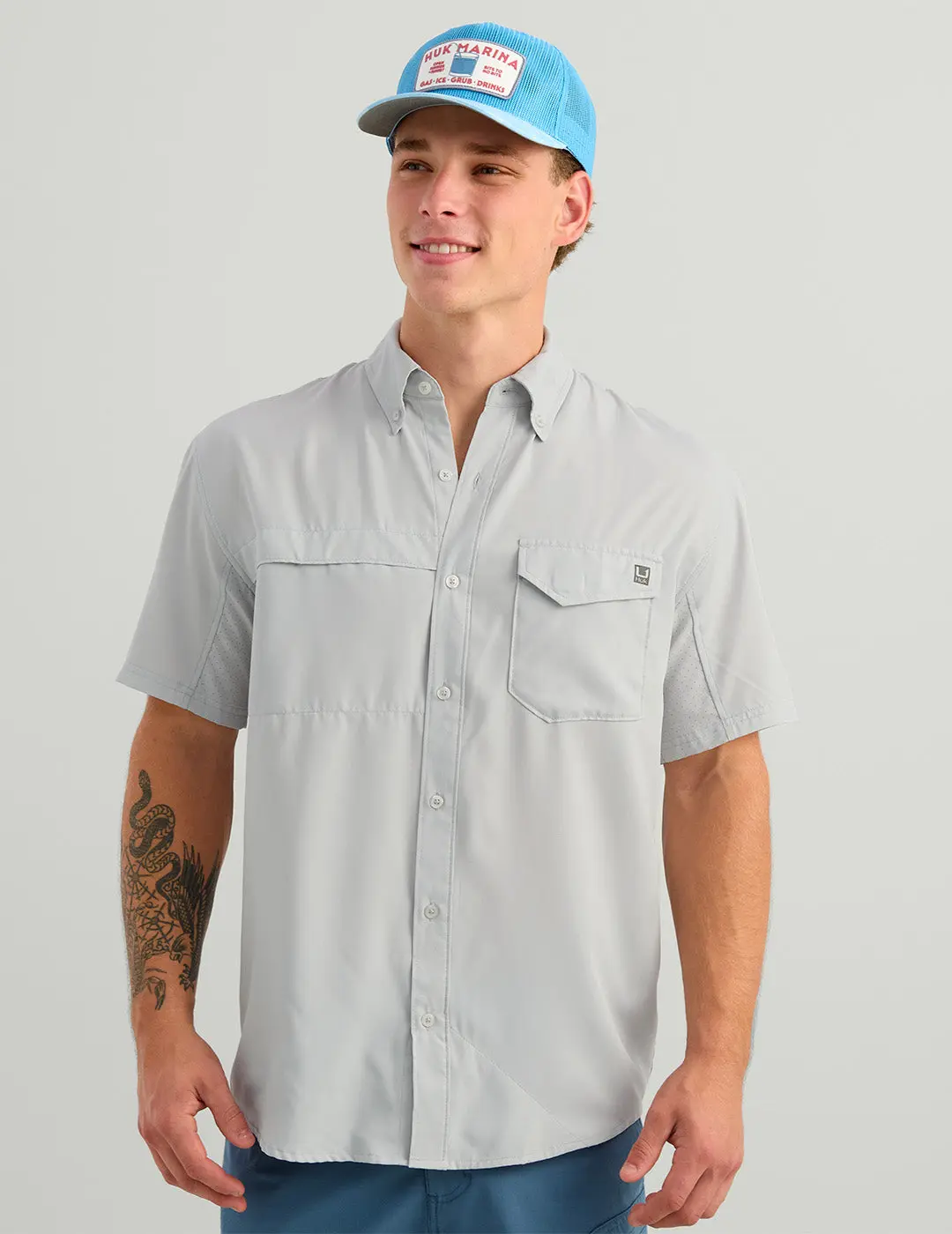HUK Tide Point Short Sleeve Button-Down