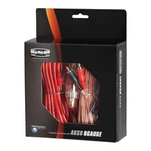 SOUNDSTORM AKS8 8 Gauge Car Audio Amplifier Amp Complete Kit Wiring Installation with Install Wire Cables and RCA Interconnect