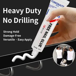Ultra-Strong 60ml Nail-Free Universal Adhesive Glue - Multipurpose, Heavy Duty Glue for Metal, Ceramic, Wood, Wall Mounting - No Drill Needed Sealant for Bathroom, Kitchen, Decorative Items