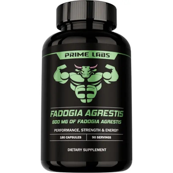 Prime Labs Fadogia Agrestis for Men - 600mg per Serving - Non-GMO, Third-Party Tested, Made in The USA - 180 Capsules / 90-Day Supply