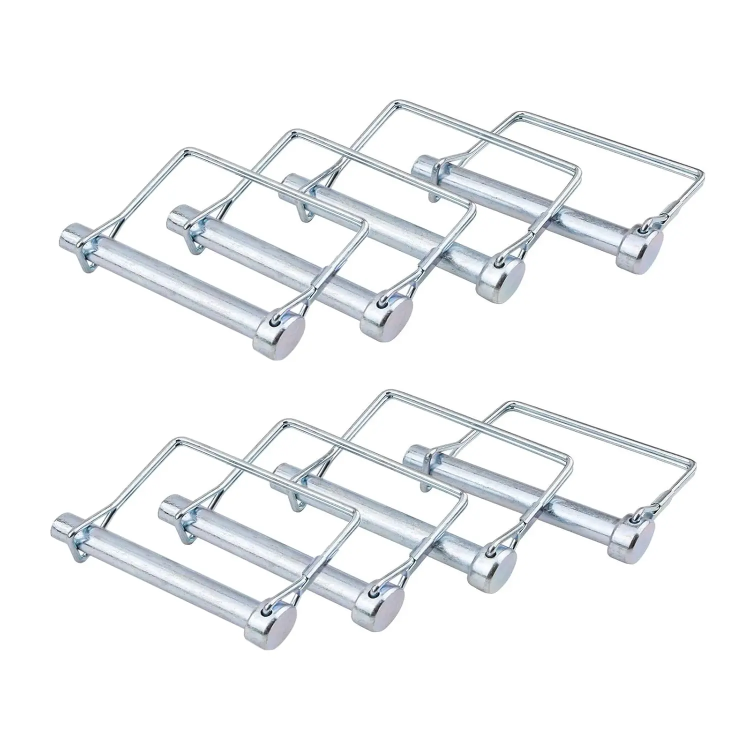 8 Pack Trailer Coupler Pin 3/8x4in Towing Hitch Pin Heavy Duty Wire Lock Pin Secure PTO Shaft Locking Pin for , RVs, , Farm Equipment