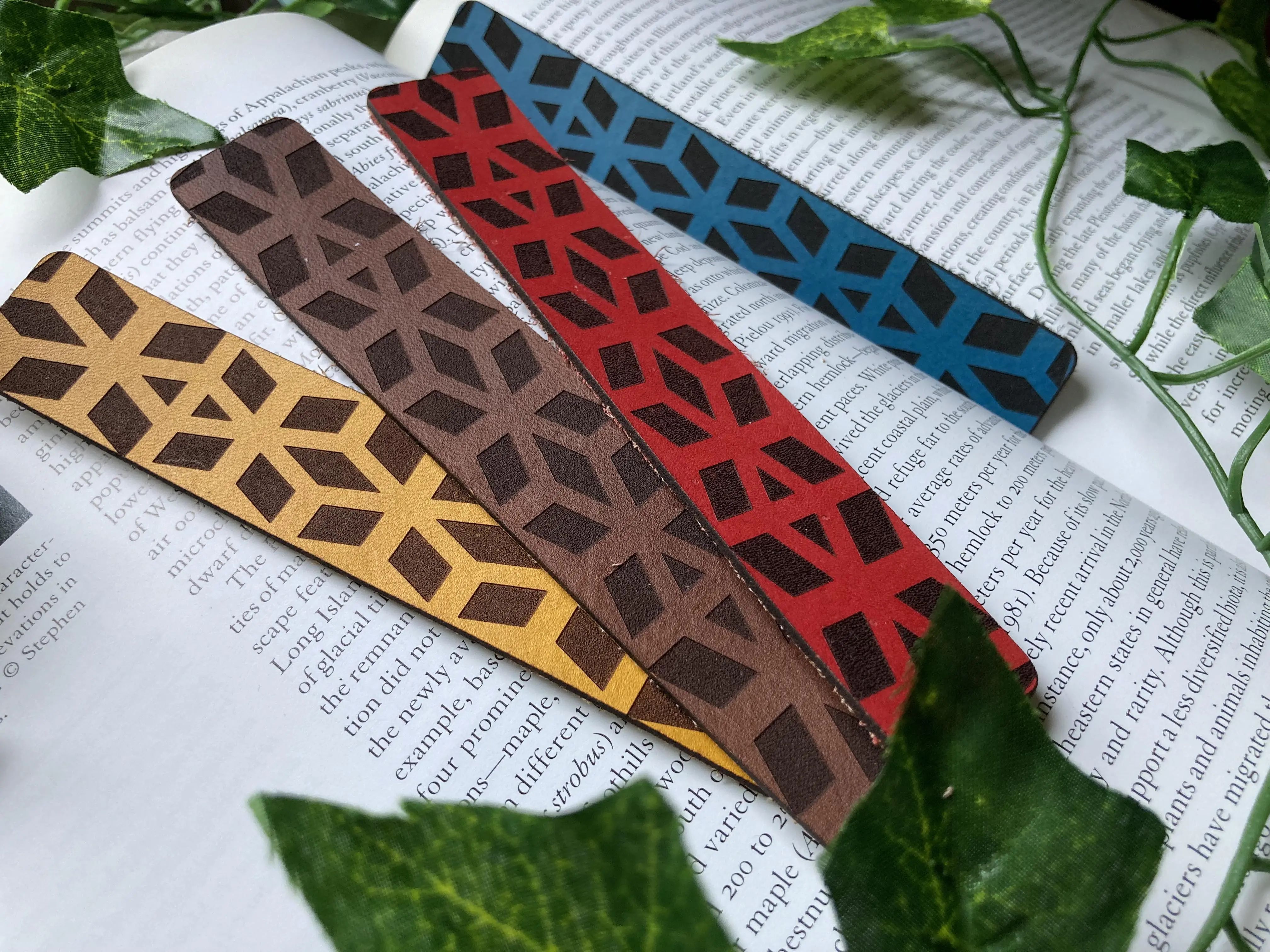 Leather Bookmark | Vibrant, Engraved, Soft Bookmark, Anniversary Gift, Bookworm Reader Present | Custom Design Book Mark