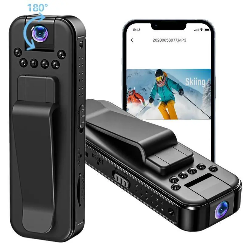 1080P HD Mini Camera: Video And Audio Recording, Infrared Night Vision, Ideal for Security, Work, Sports, And Pet Monitoring