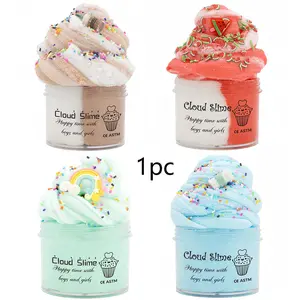 Non-Sticky Fluffy Butter Slime Kit, Soft Stretchy Plasticine Mud, Sensory Play, Birthday Party Favors, Antistress Charm Gift