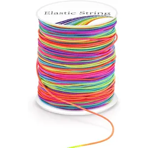 Rainbow Elastic String, 1mm 330  Sturdy Stretchy Cord, Elastic String for Bracelets, Beading, Necklaces,  Making, Suitable for Various Types and Sizes of Beads