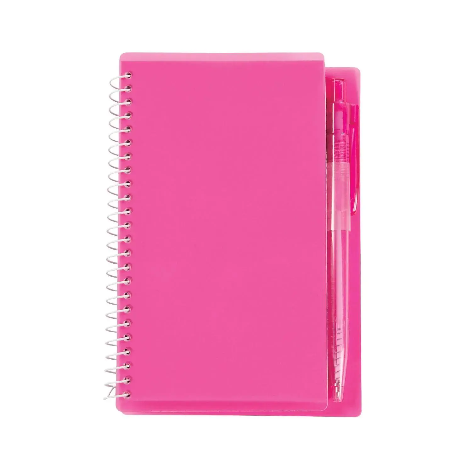 Fun Express Pink Spiral Notebooks with Pens - 12 Pc.