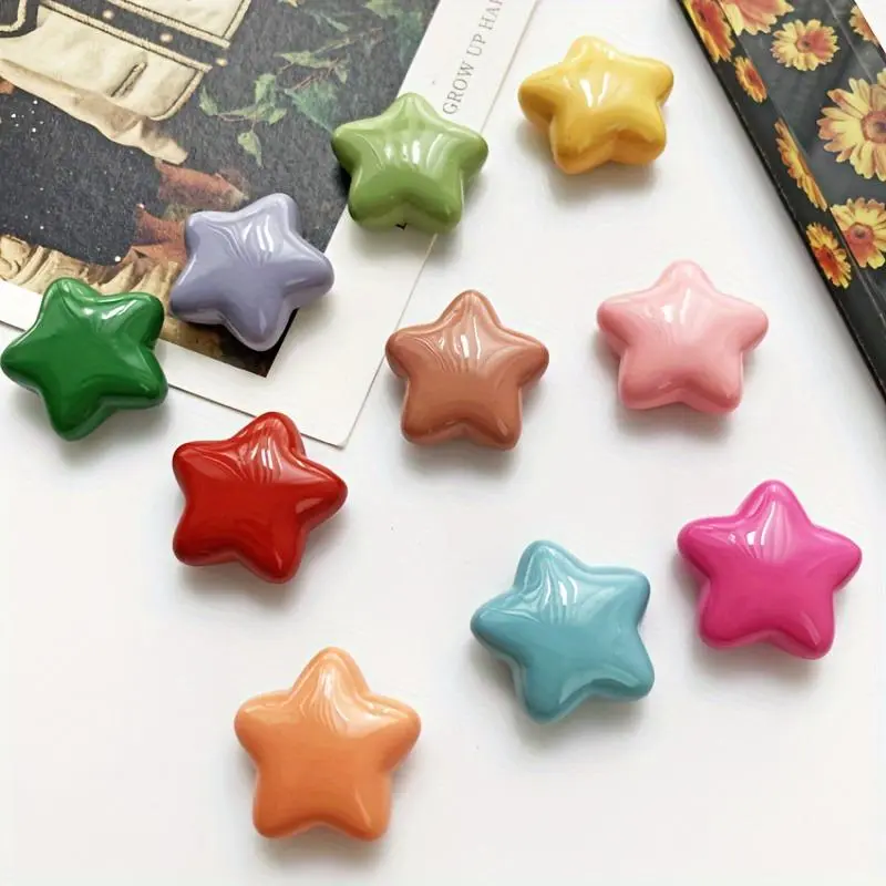 Star Shaped Refrigerator Magnet, 10pcs Mini Cute Fridge Magnet for Home Decor, Photo Message Note Holder, Kitchen Accessories