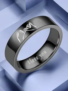 6mm Stainless Steel Classic Simple Couple Wedding Rings, Engraved Ring, Fashion Anniversary Promise Rings, Elegant Design for Couples, All Seasons, Personalized Jewelry