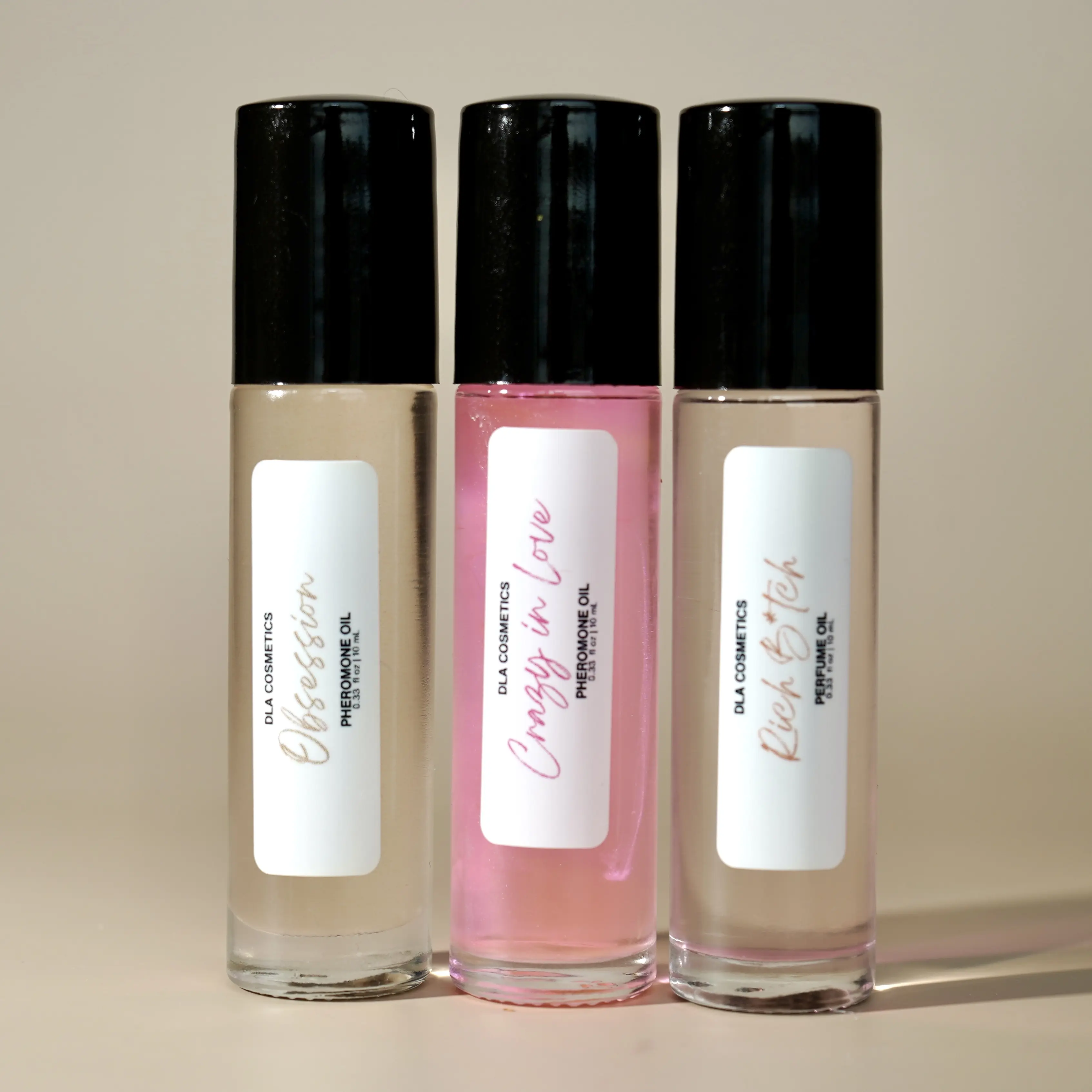 DLA COSMETICS ROLL ON OIL TRIO: CRAZY IN LOVE, OBSESSION, RICH B*TCH 10mL