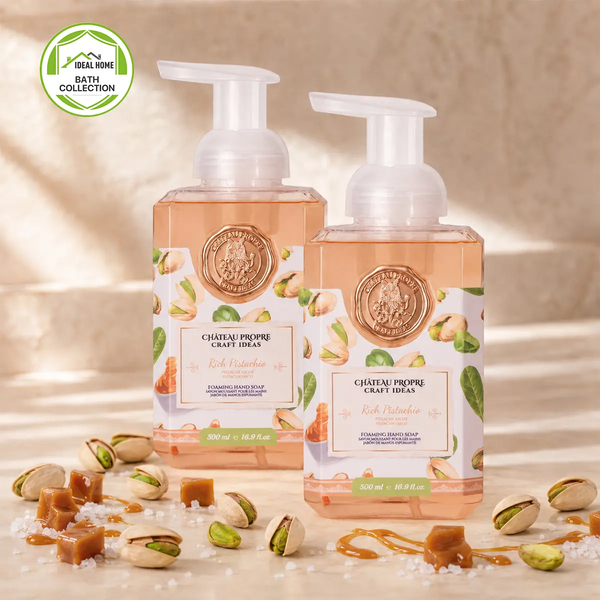 Chateau Propre Rich Pistachio Foaming Hand Soap, 16.9 oz | Luxury Moisturizing Hand Wash with Rich Foam, Gentle Formula for Soft & Fresh Hands