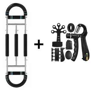 Twister Arm Trainer with Stainless Steel Construction & Adjustable Tool for Men Women Home Gym Chest & Biceps Workout Enhance Resistance Finger Grip Strengthener portable  workout