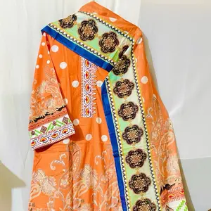 Women's Cotton Blend Salwar Kameez, Everyday Lady's Comfortable Clothes for Summer