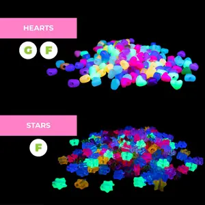 UV Fluorescent Star Beads - 150 beads/pack