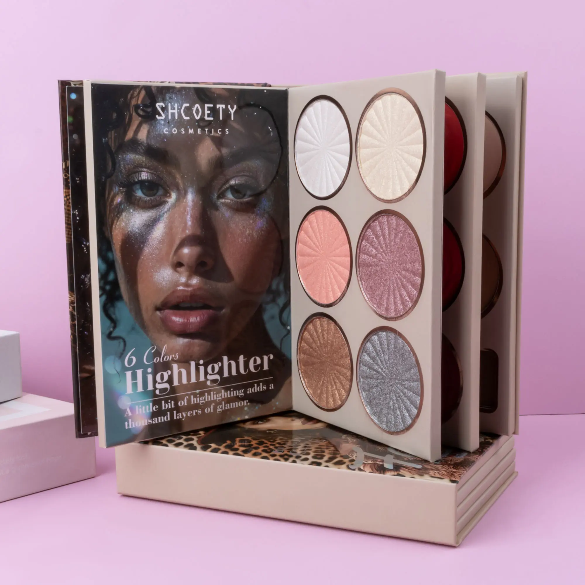 SHCOETY 43 Color Glitter Sequins Palette Silky Smooth Formula Iridescent Pearl Finishes Long Lasting Gift Set for Makeup Enthusiasts Shimmer Silicone Cosmetic