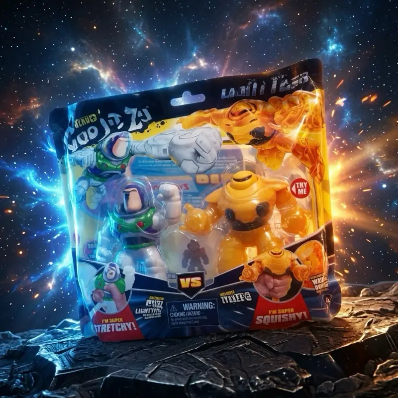 Rare Stretchy Squishy Space Hero vs Monster 2-Pack Action Figure Collectible Toy Sealed New