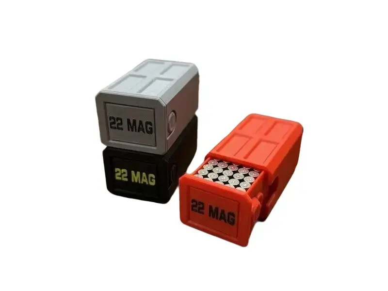 22MAG Stackable Sliding Tray Ammo Container 50 Rounds Compact Dual Locking Mechanism EDC Range Day 3D Printed Secure Closure