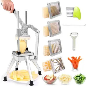 Fry  Commercial   Stainless Steel Vegetable Dicer Fruit Slicer for Onion,Cabbage,Carrots,,Mushroom,with 4 (1/4",3/8",1/2",8 wedge slice)