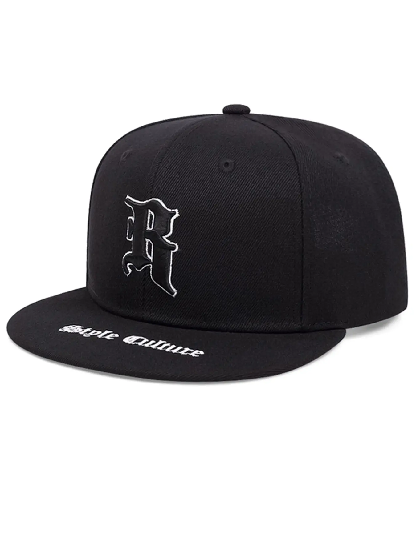 2025 Fashion New R Embroidery and R Crown Innovative Trend Street Hip Hop Hat Outdoor Leisure and Entertainment Decorative Hat Outdoor Shopping Sports Hat Suitable for Men and Women Baseball Hat Flat Edge Hat Fitted Snapback Hats Quality Caps