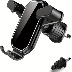 360 Degree Rotatable Car Cell Phone Holder for iPhone with Metal Hook and Easy Installation - Ideal for On-the-Go Navigation