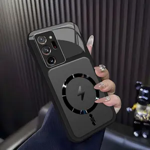 Lightning Bolt Design Gloss MagSafe Compatible Shockproof Protective Cover with Precision Magnet Ring for [Galaxy Note20 Ultra 5g] 952