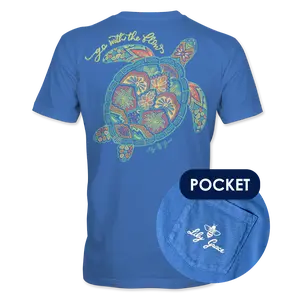 Patterned Turtle- Flowing Sea Turtle T-Shirt