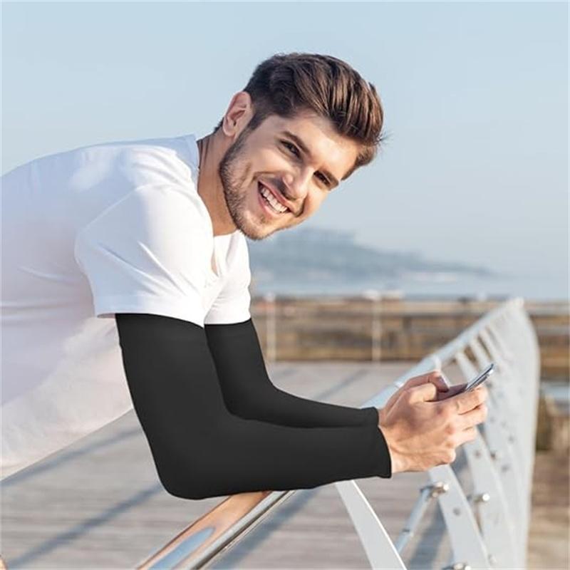 Fashion Outdoor Sports Arm Sleeves Sun Protection Ice Silk High Elasticity Breathable Comfortable for Driving Running Hiking Cycling