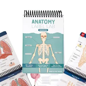 Anatomy Label Lab Workbook – Spiral-Bound Anatomy Study & Interactive Labeling Guide for Nursing Students