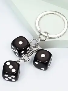 Creative Trendy Dice Shaped Keychain, Fashion Keychain for Men & Women for Party, Daily Clothing Decor, Keychain for Bags, Trendy All-match & Exquisite Keychain for Birthday Gift, Keychain Jewelry