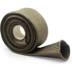 Heat Shield Sleeve 1" ID X 10' Fuel Line Hose Protector for Car Spark Plug Wire Heat Shield Wrap Automotive Insulation Protection for Brake Cable Hose & Wire Loom Cover, Titanium