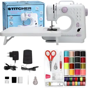 Sewing Machine,  Sewing Machine with Foot Pedal, Stitching Machine For  With Sewing Kit,  Threads Electric Tacking Machine for Beginners (Table + Kit) ( Accent)