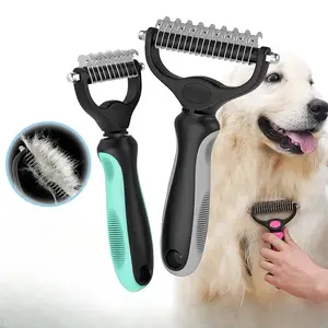 MUST BUY!!! Dog Cat Hair Removal Comb Pet Long Hair Short Hair Pet Grooming Care Brush Trimming De-matting Brush Dog Pet Grooming Equipment