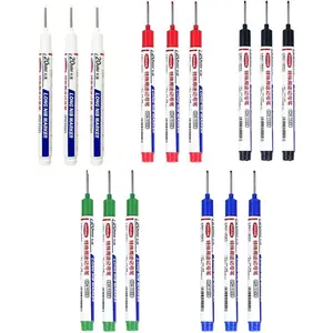Long  Deep Hole Marker Pens, 15 count Long Nib Marker 20mm Quick Dry  Long Nose Markers for Carpenter Woodworking Construction Metal