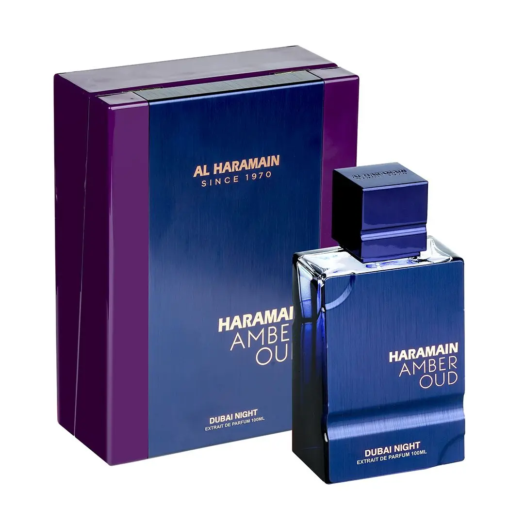 Al Haramain Amber Oud Dubai Night Extrait de Parfum, Warm Woody Oud Unisex Fragrance, 3.4 fl oz / 100 mL