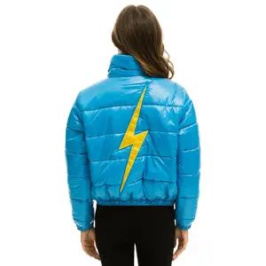 BOLT LUXE APRES PUFFER JACKET - GLOSSY OCEAN BOLT LUXE APRES PUFFER JACKET - GLOSSY OCEAN
