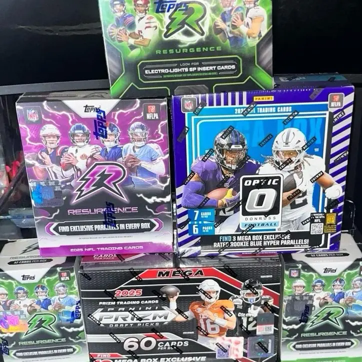 Football Boxes and Packs for Building Your Collection - Sports Packs with Various Cards and Collectibles - PYT Break Megas Blasters