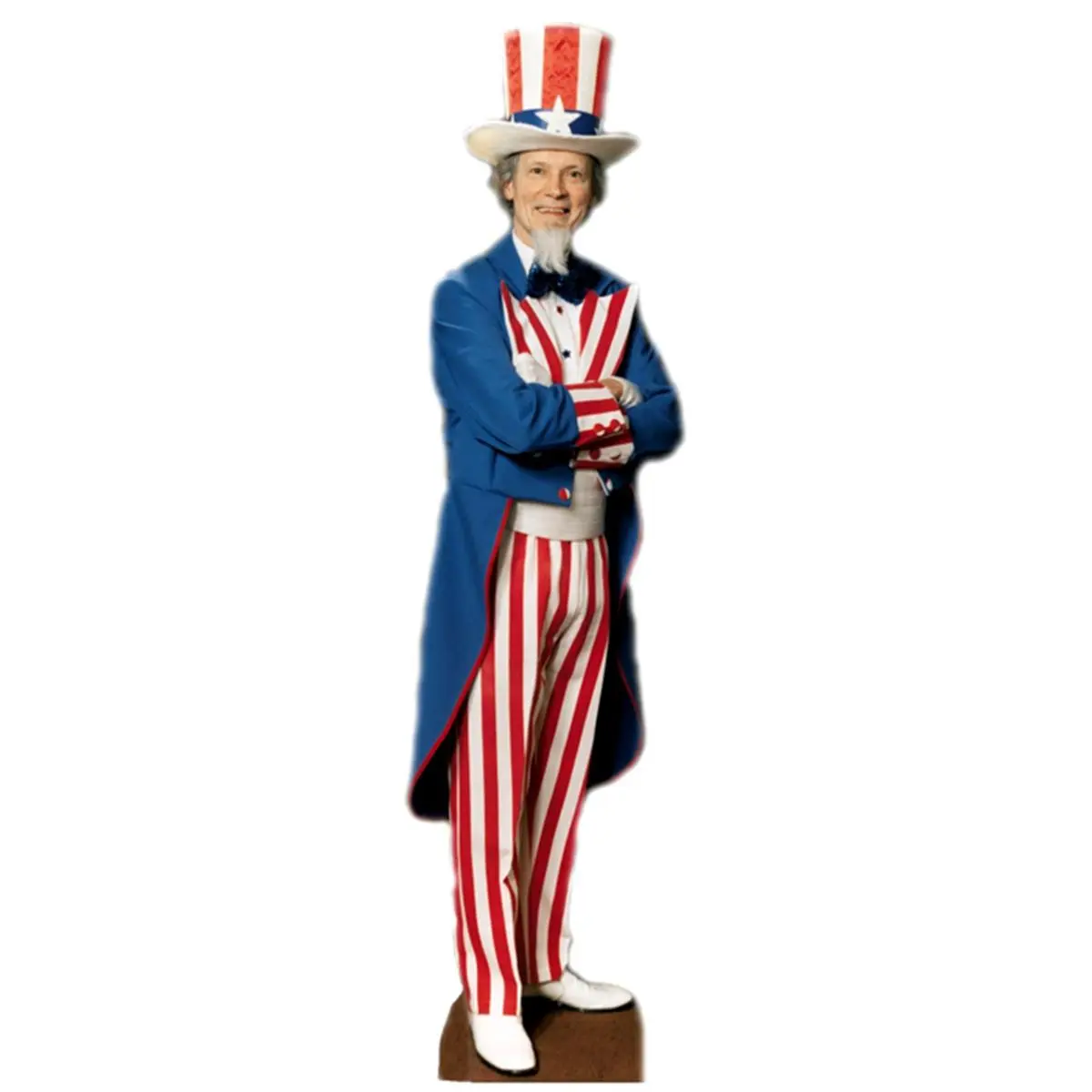 Life-Size Uncle Sam Cardboard Stand-Up - 74" x 19" Foldable Cardboard Cutout, Independence Day Home Decor for US Pride/Nation Pride Home Supplies