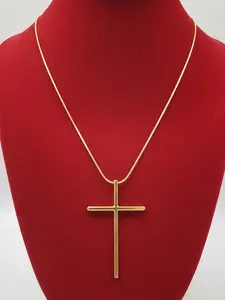 Elegant and Delicate Cross Pendant Necklace, Size 15 16 22 Inches, Lightweight & Water-Resistant, Perfect for Daily Wear