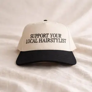 Support Your Local Hairstylist Embroidered Baseball Hat, Hairdresser Cap, Hats For Hairstylist